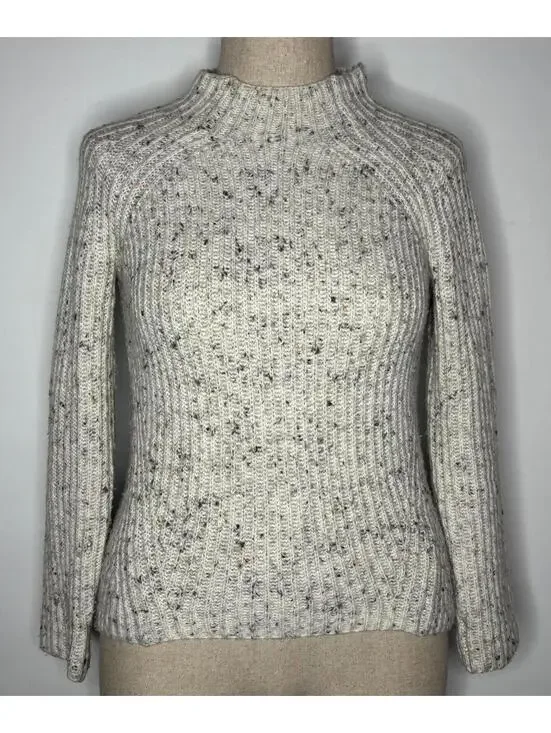 Madewell Donegal Northfield Mockneck Rib Knit Sweater Wool Acyrlic Blend - XS - Picture 2 of 7